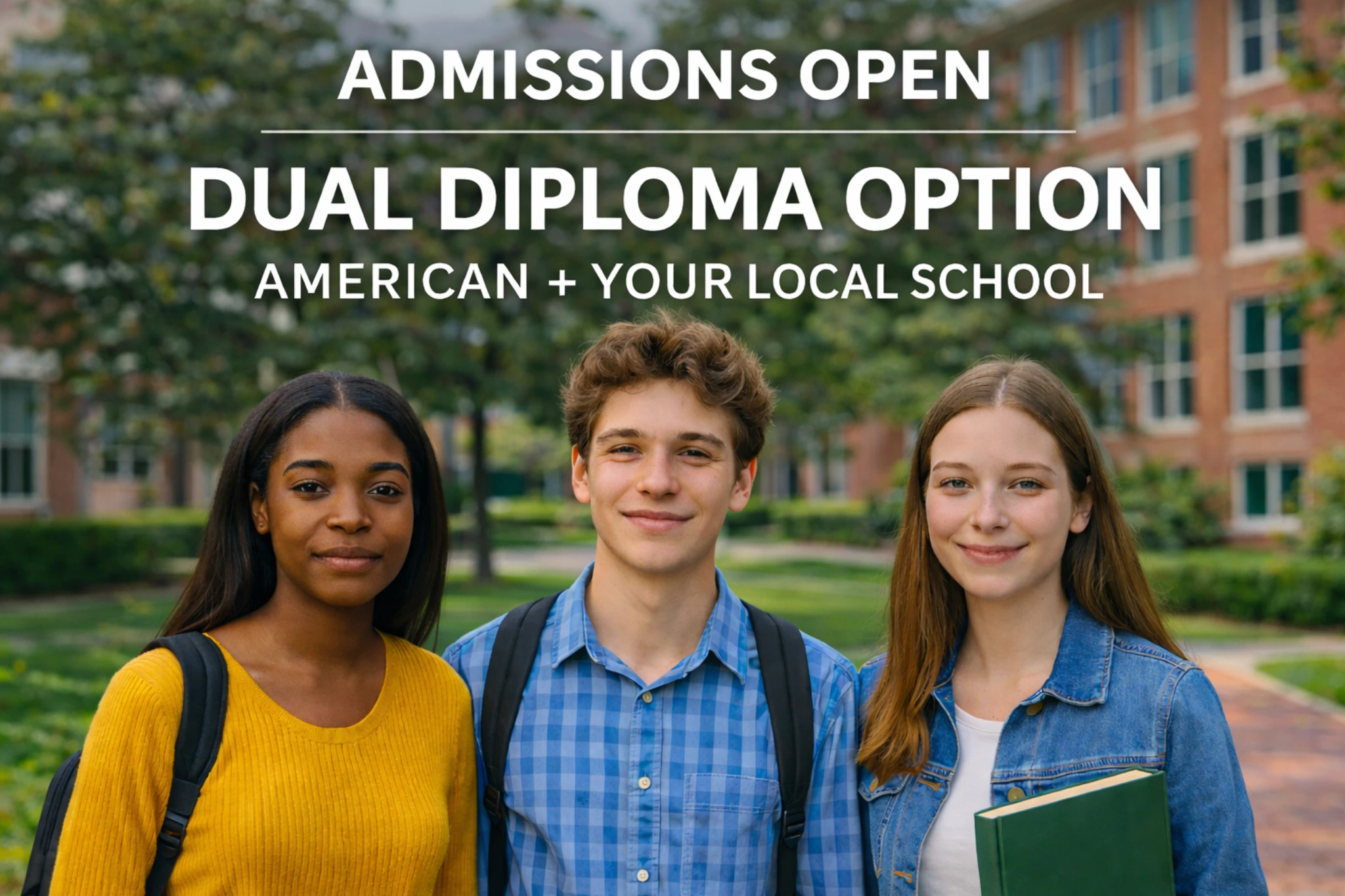 Students studying online dual diploma