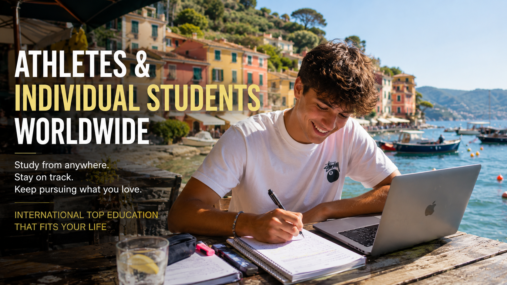 International student athlete following a flexible American education program with TAGIS